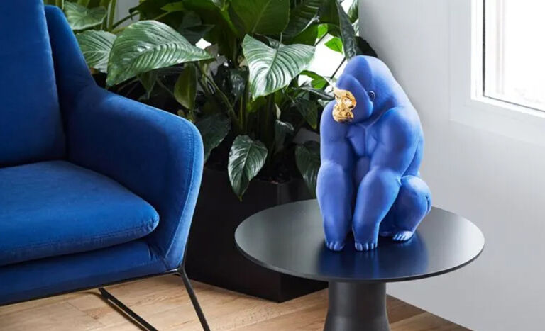 Lladro Blue Gold Gorilla Lladro Blue Gold Gorilla