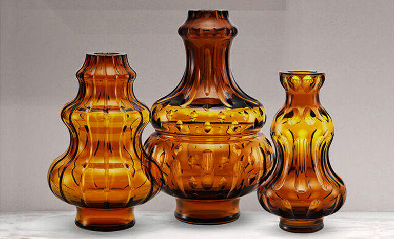 Passion Vaso In Cristallo Cognac by Mario Cioni Passion Vaso In Cristallo Cognac by Mario Cioni