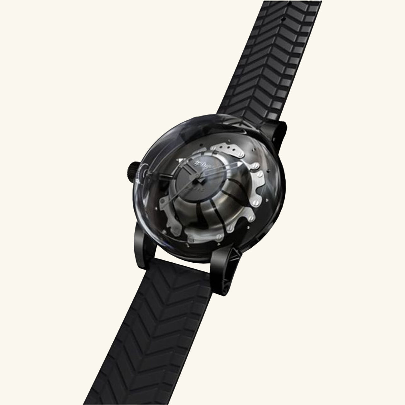 st dupont hyperdome uhr be extreme watch black