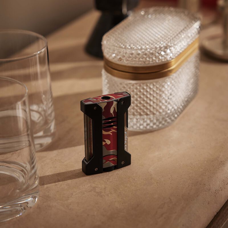 st dupont defi extreme lighter camo red