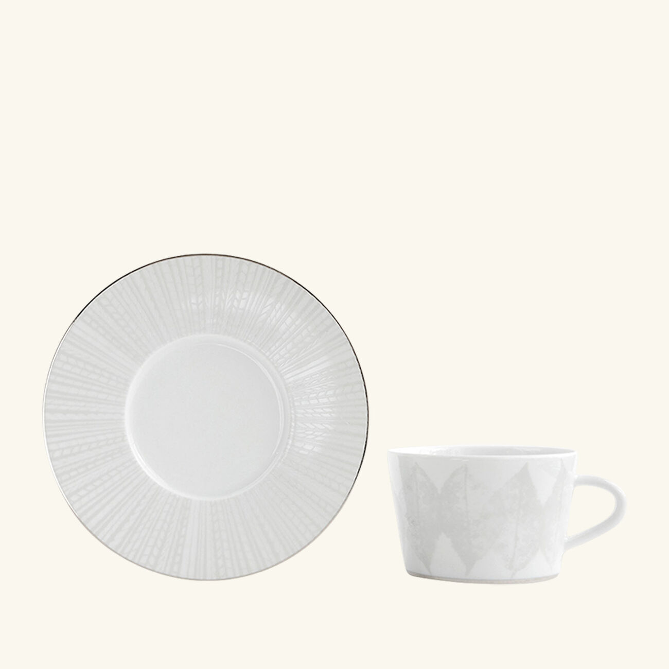 bernardaud silva tea cup   saucer