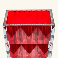 baccarat louxor vase small red