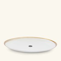 bernardaud aboro serving platter oval white 39cm