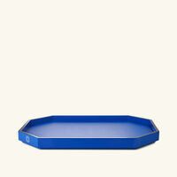 baccarat octogone tray medium blue