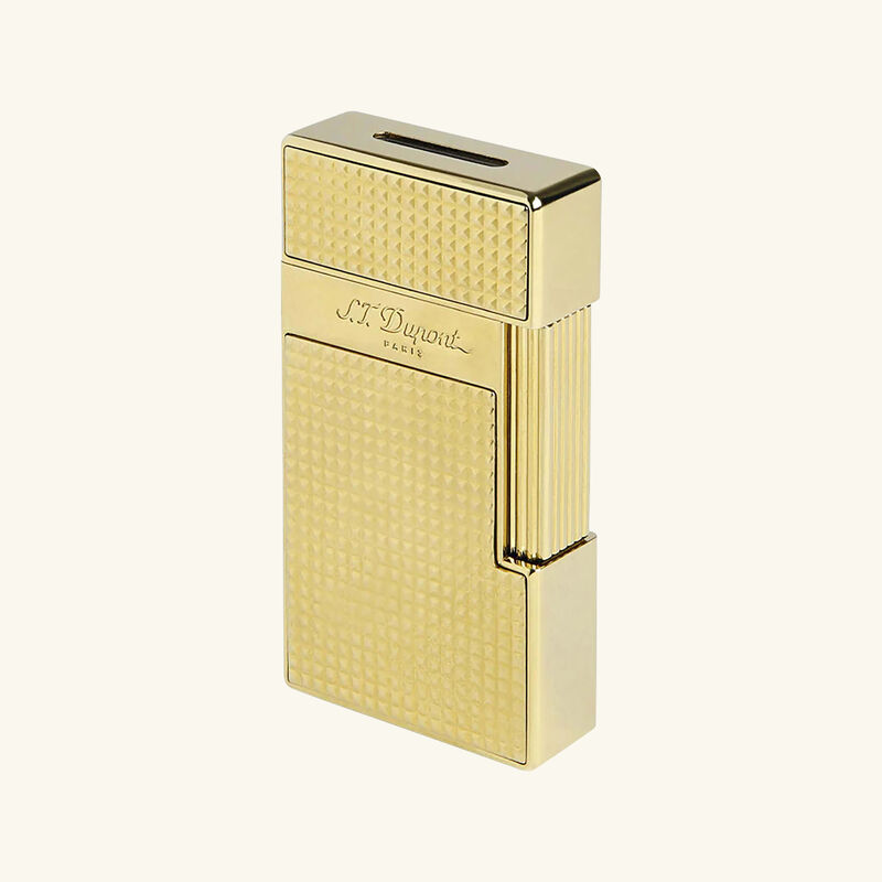 st dupont big d diamond head lighter gold