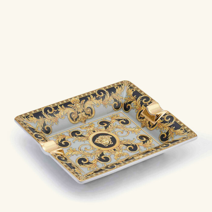 فيرساتشي منفضة برستيج جالا مستطيلة صغيرة رمادية