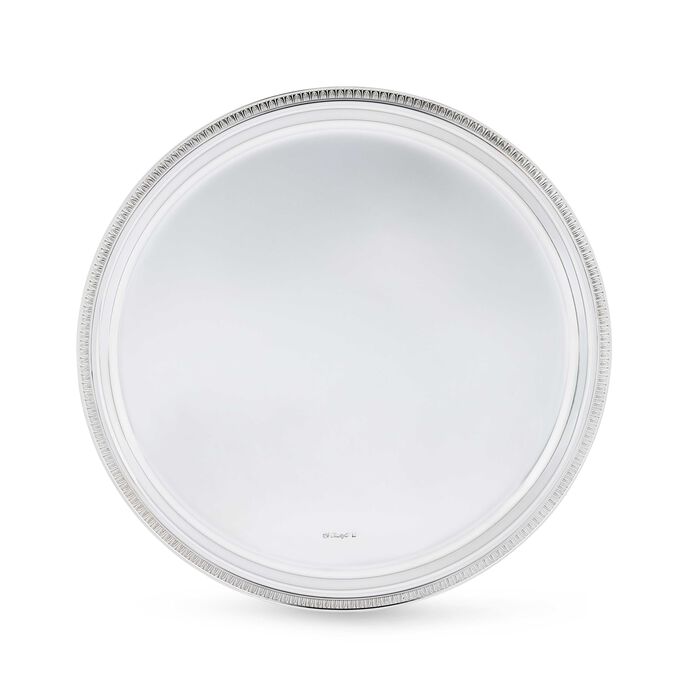 christofle malmaison serving tray round medium silver plated