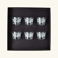 versace prestige gala coffee cup clear set of 6