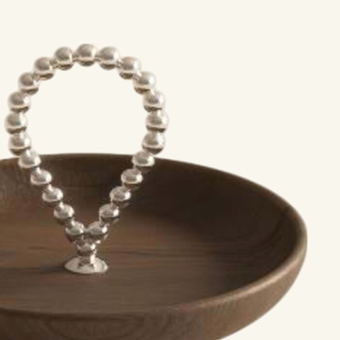 Perles Coupelle Decorative Bowl Walnut 17cm christofle perles coupelle decorative bowl walnut 17cm