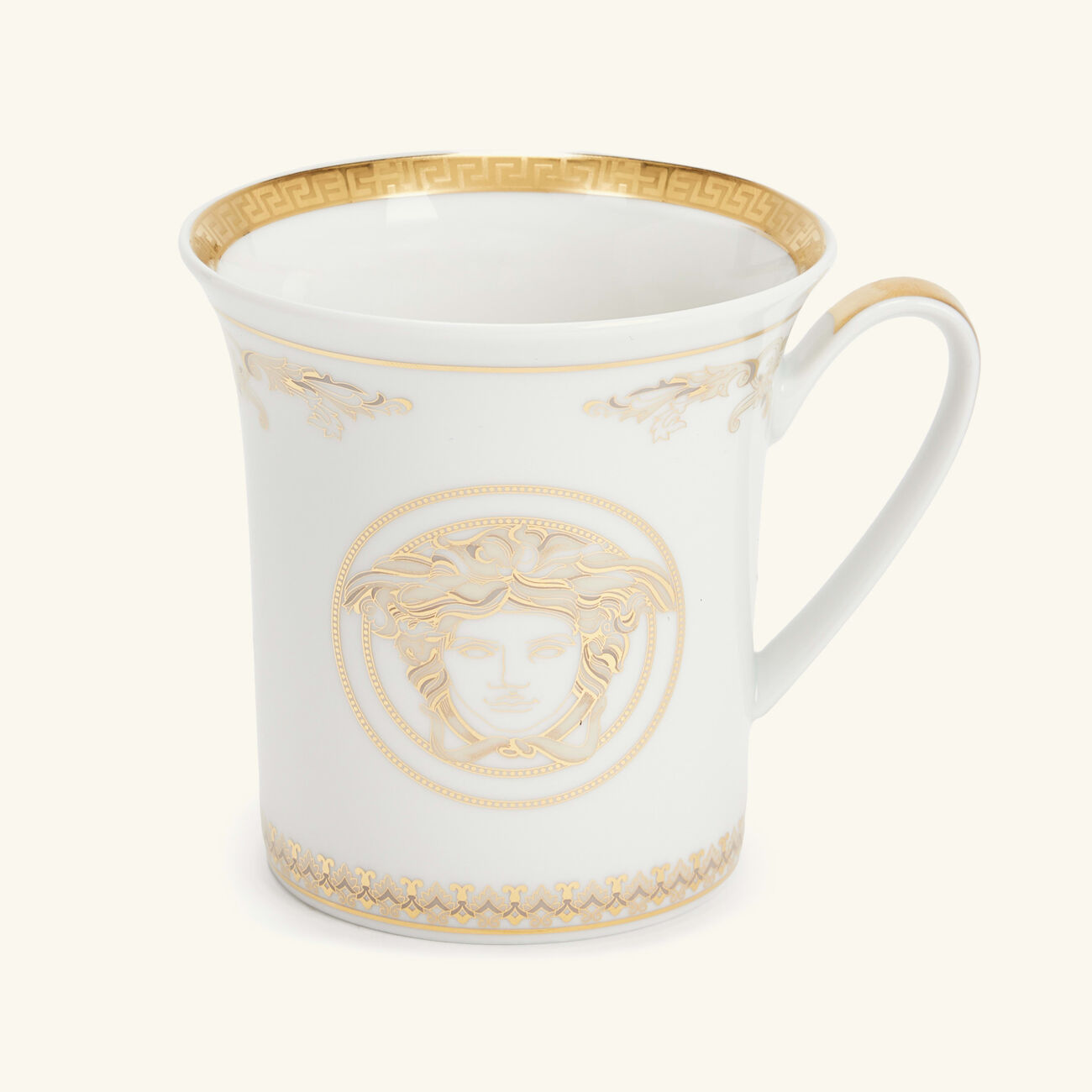 versace medusa gala gold mug white