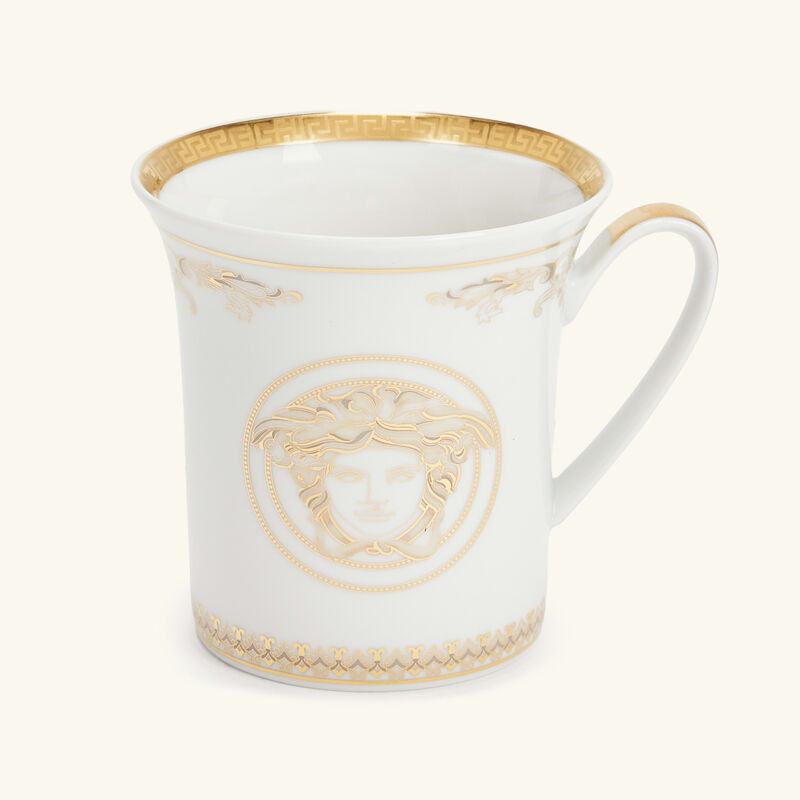 versace medusa gala gold mug white
