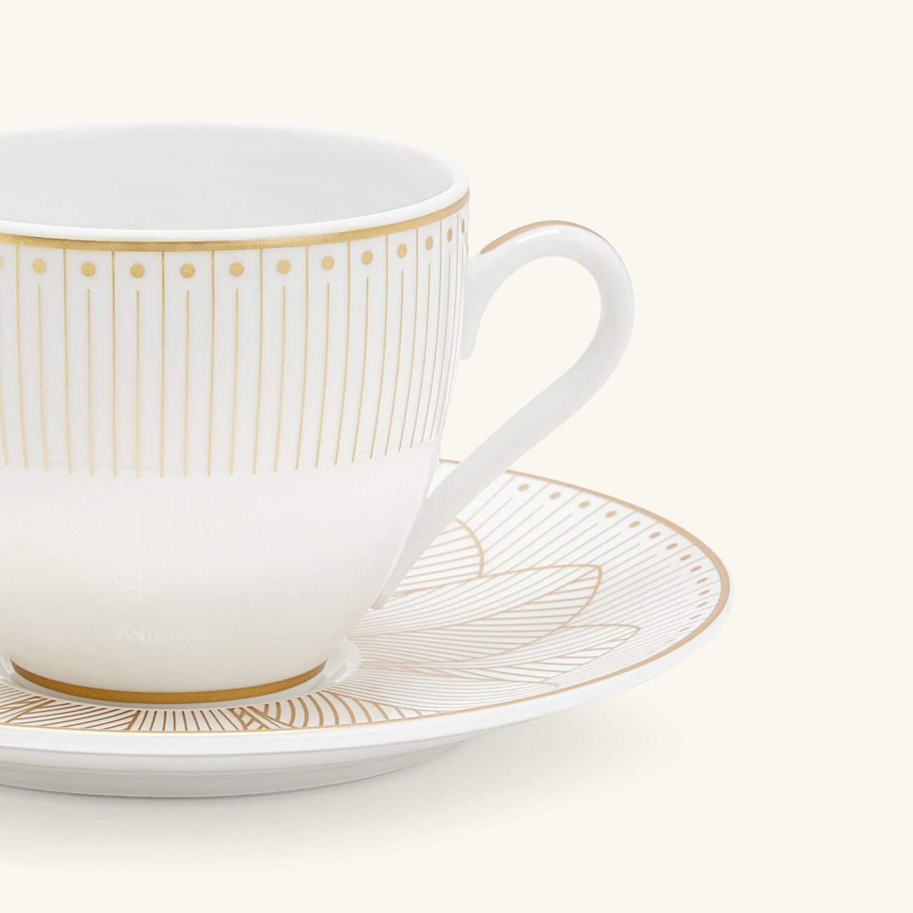 christofle malmaison imp riale coffee cup   saucer platinum set of 2