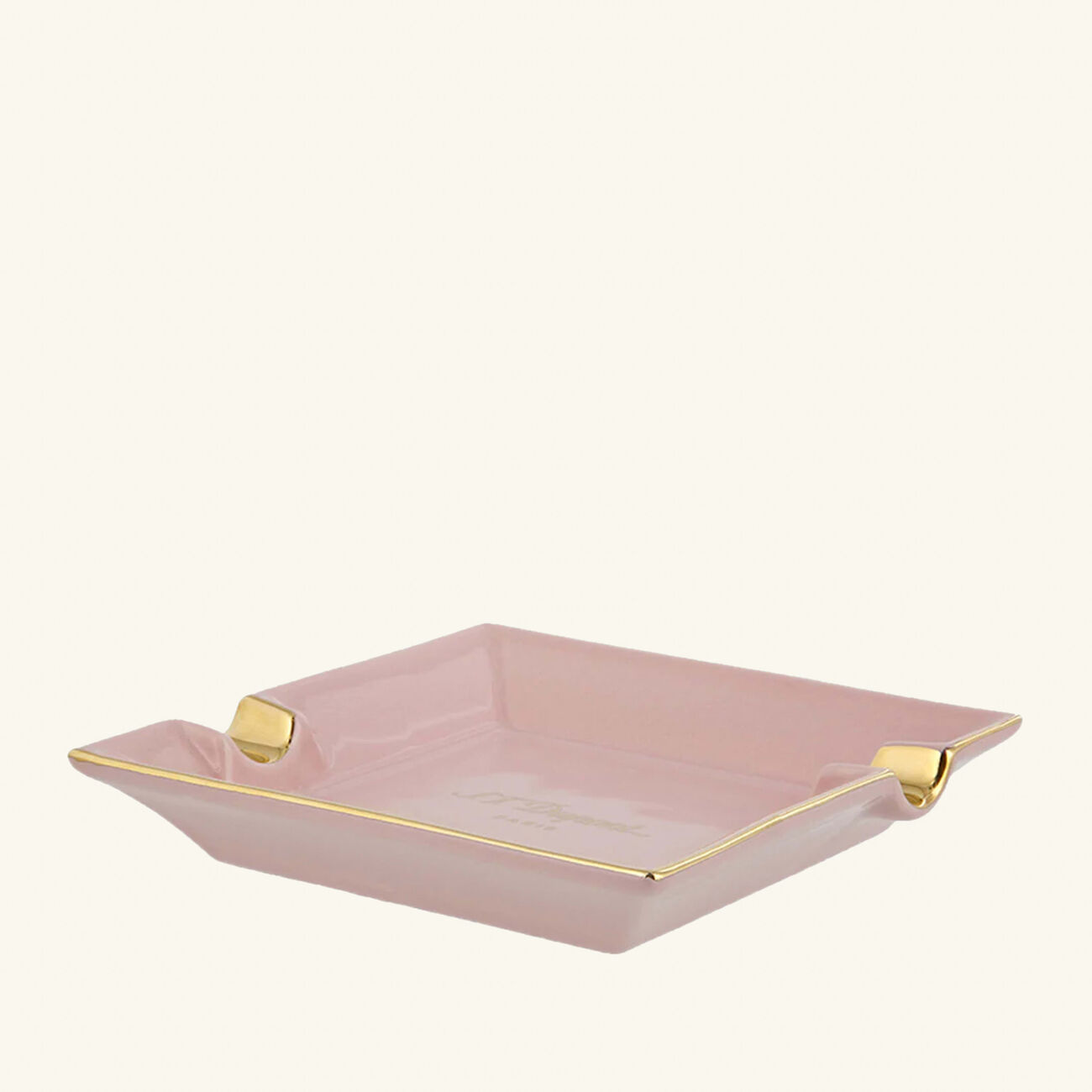 Ashtray Square Small Pink st dupont ashtray square small pink