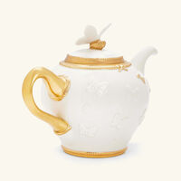villari butterfly tea pot white