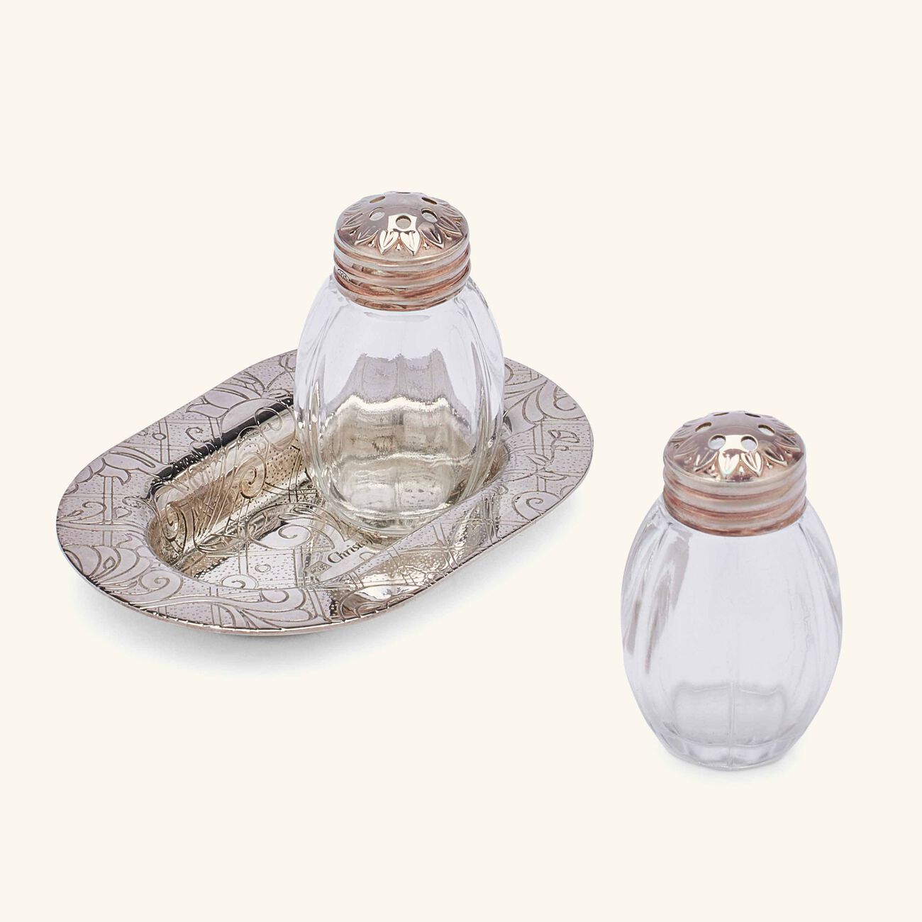 christofle jardin d eden salt pepper shakers silver plated