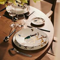 bernardaud aux oiseaux dinner plate round gold 26cm