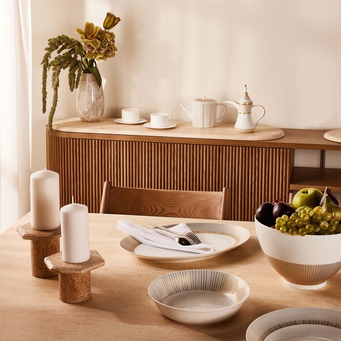 طبق الضيافة سول باللون الذهبي 39 سم برناردو طبق الضيافة سول باللون الذهبي 39 سم