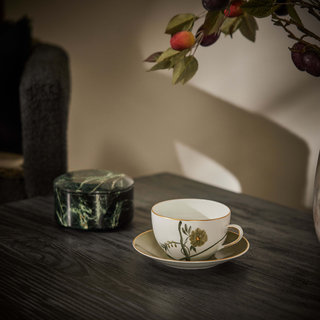 marie daage bouquet de vie cup saucer green