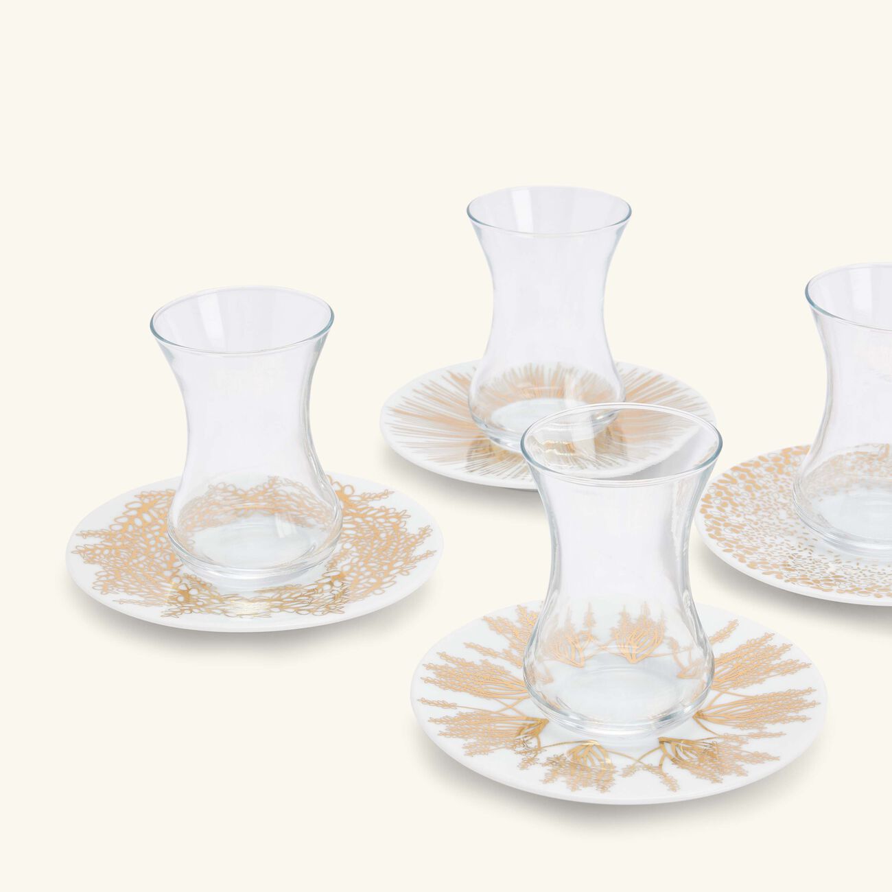 Tamrah by Razan Alazzouni Arabic Tea Cup & Saucer Gold Set of 6 silsal tamrah by razan alazzouni arabic tea cup saucer gold set of 6