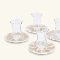 Tamrah by Razan Alazzouni Arabic Tea Cup & Saucer Gold Set of 6 silsal tamrah by razan alazzouni arabic tea cup saucer gold set of 6