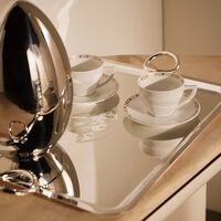 baccarat talleyrand tea cup saucer set of 2 gold