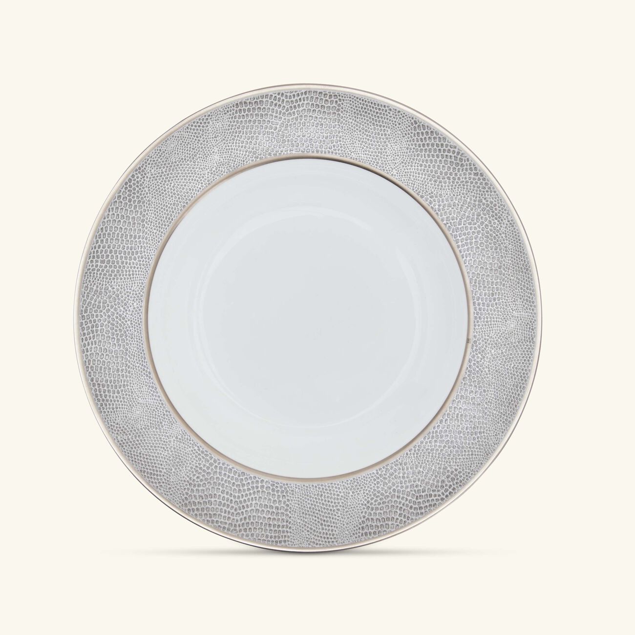 Sauvage Soup Plate Round Silver 22cm bernardaud sauvage soup plate round silver 22cm