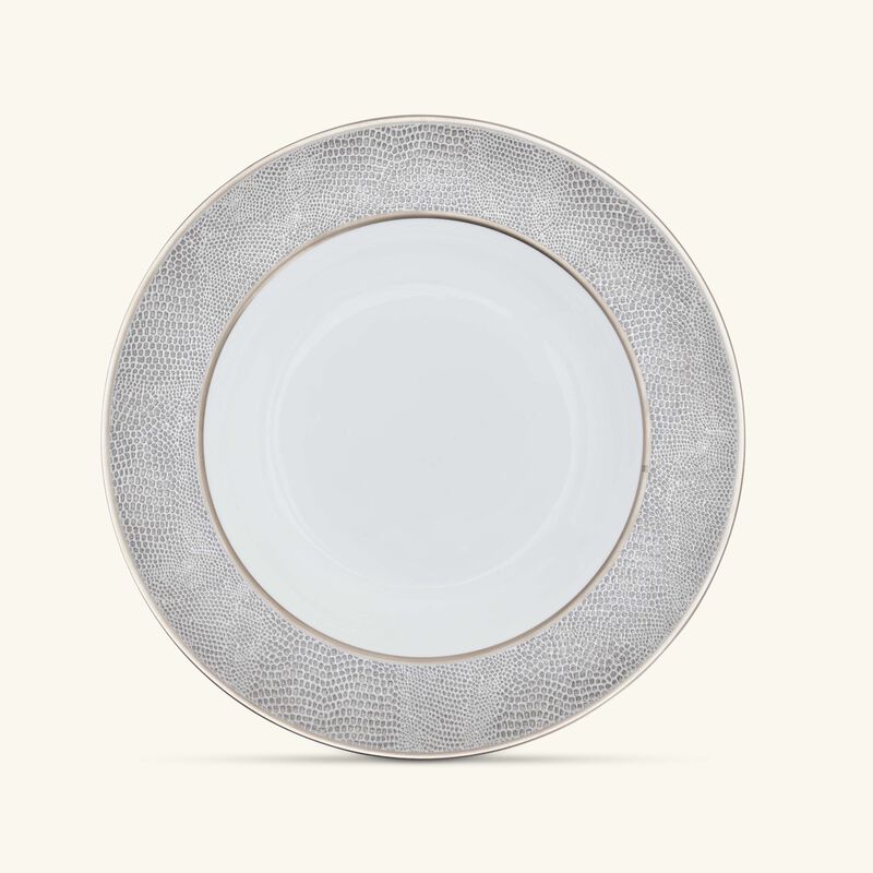 Sauvage Soup Plate Round Silver 22cm bernardaud sauvage soup plate round silver 22cm