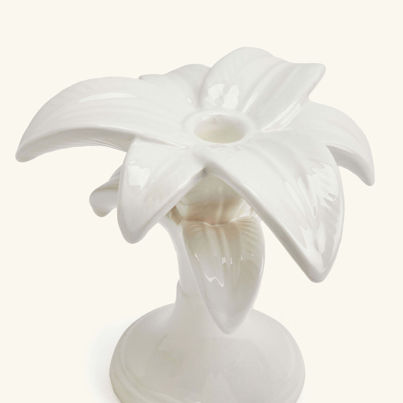 les ottomans palm trees candle holder white
