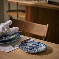 dolce gabbana casa blu mediterraneo dessert plate round blue 19cm set of 2