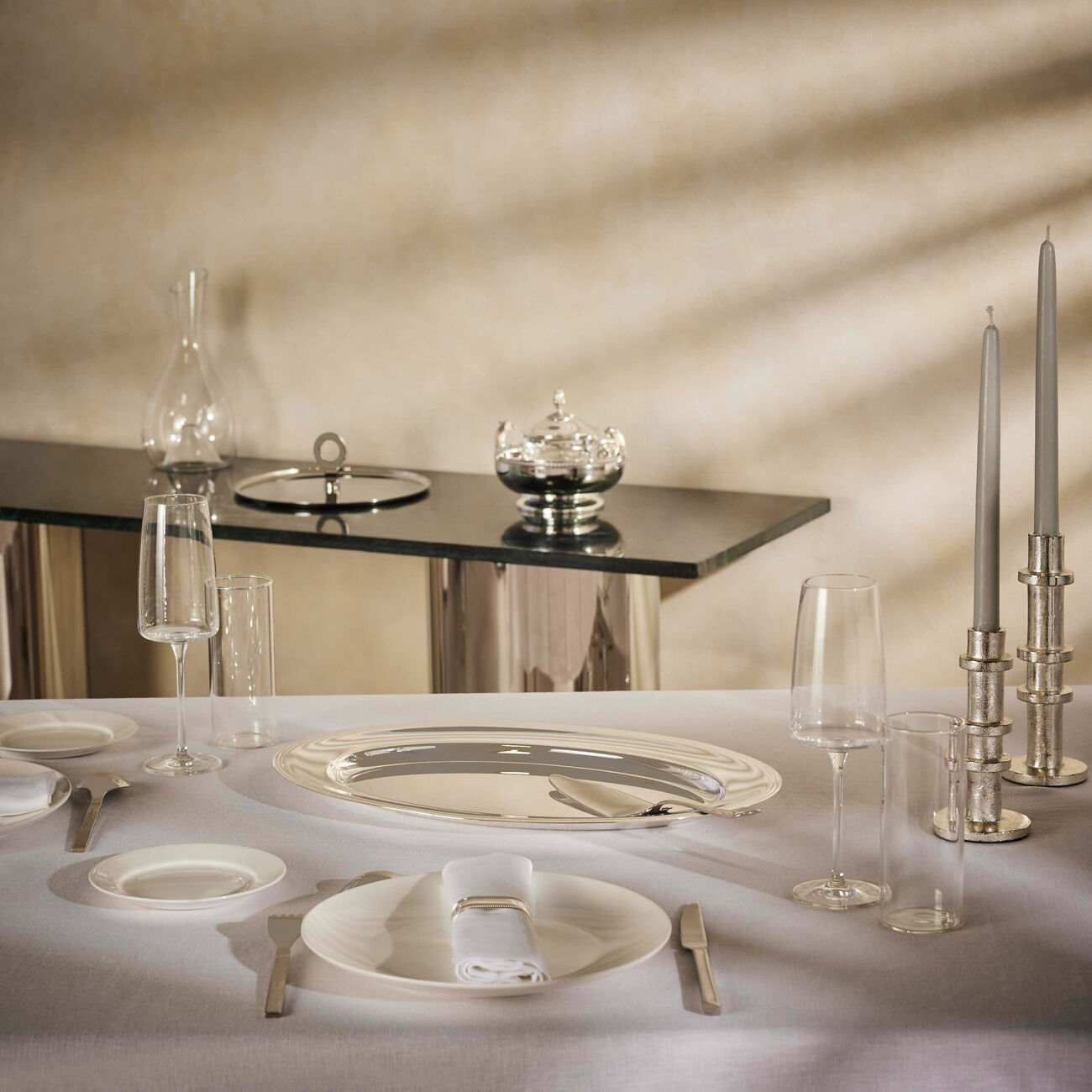 christofle albi meat platter oval silver plated 45cm