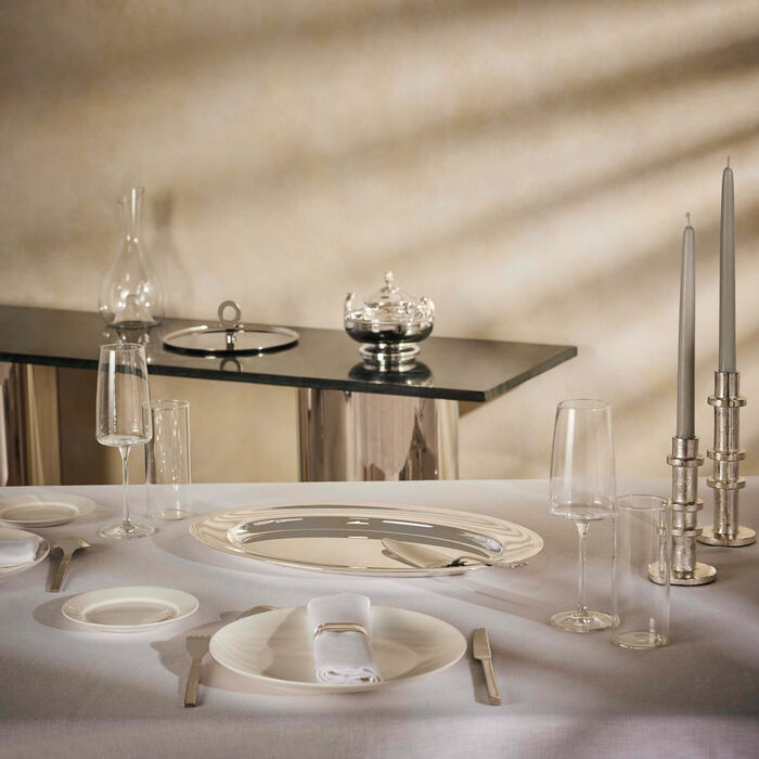christofle albi meat platter oval silver plated 45cm
