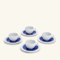 In Bloom Cup & Saucer Blue Set Of 4 bernardaud in bloom cup saucer blue set of 4