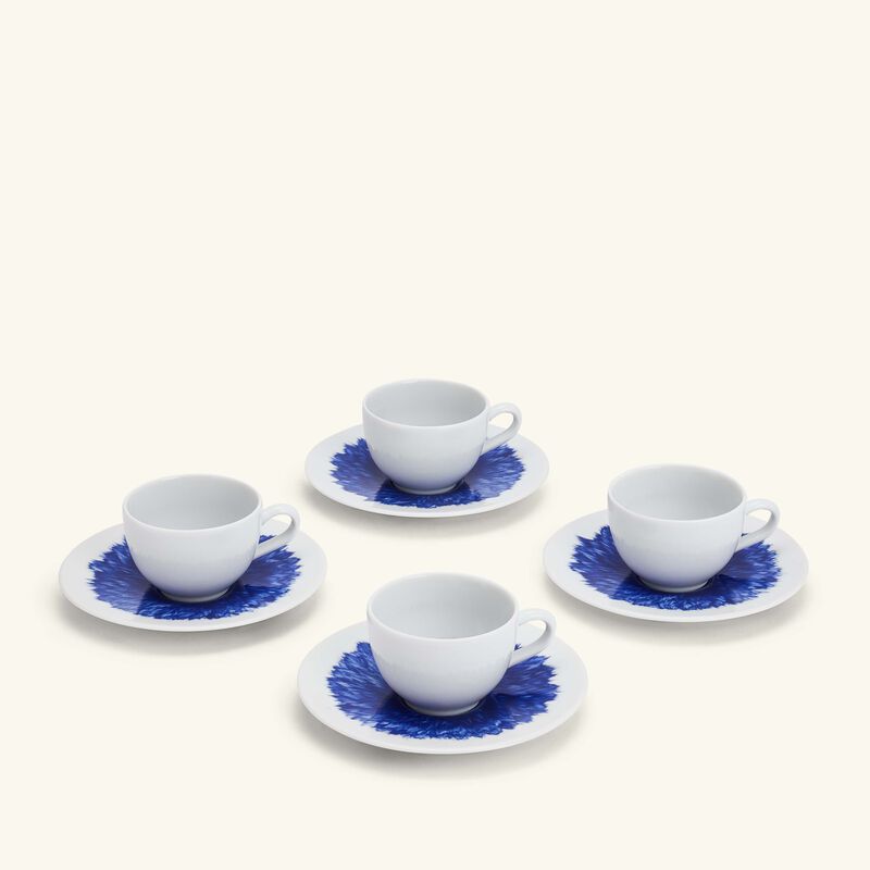 In Bloom Cup & Saucer Blue Set Of 4 bernardaud in bloom cup saucer blue set of 4