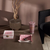 versace barocco trinket tray square small pink