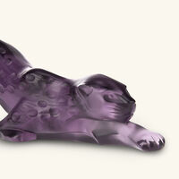 Vesper Zeila Panther Sculpture Small Purple lalique vesper zeila panther sculpture small purple