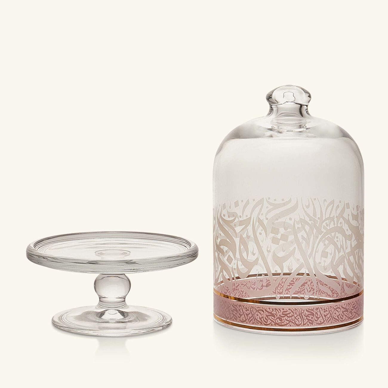 دملاج قاعدة الكيك الشفافة نغم مع غطاء   12 سم