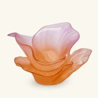 daum arum rose flower figurine mini pink