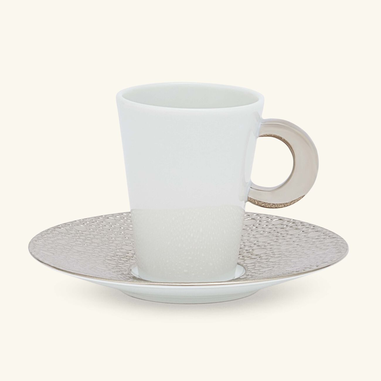 bernardaud ecume coffee cup   saucer white