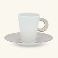 bernardaud ecume coffee cup   saucer white