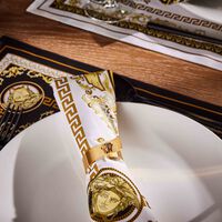 versace medusa napkin ring gold set of 4