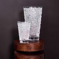 Merles et Raisins Vase Small Clear lalique merles et raisins vase small clear