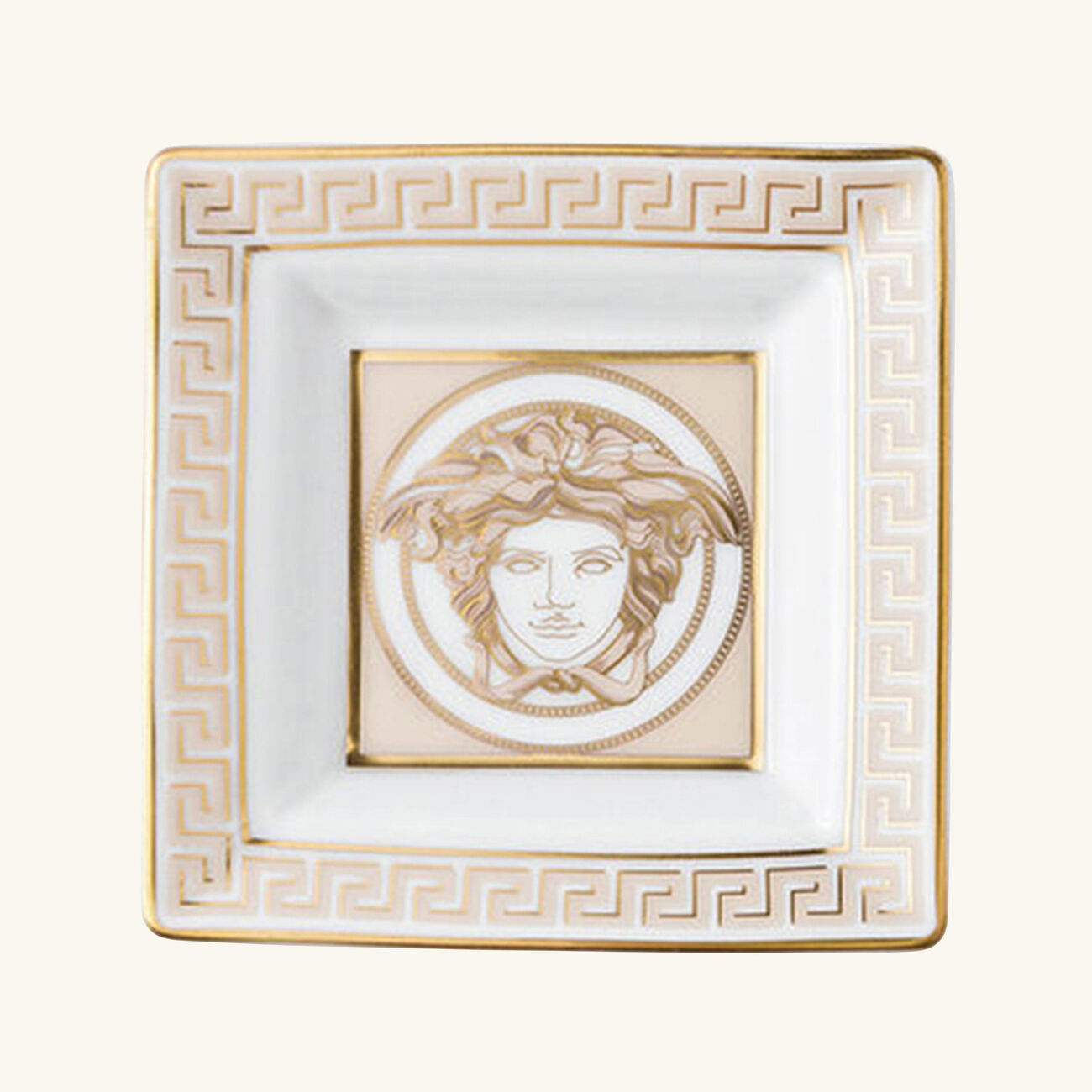 versace medusa gala trinket tray square small gold