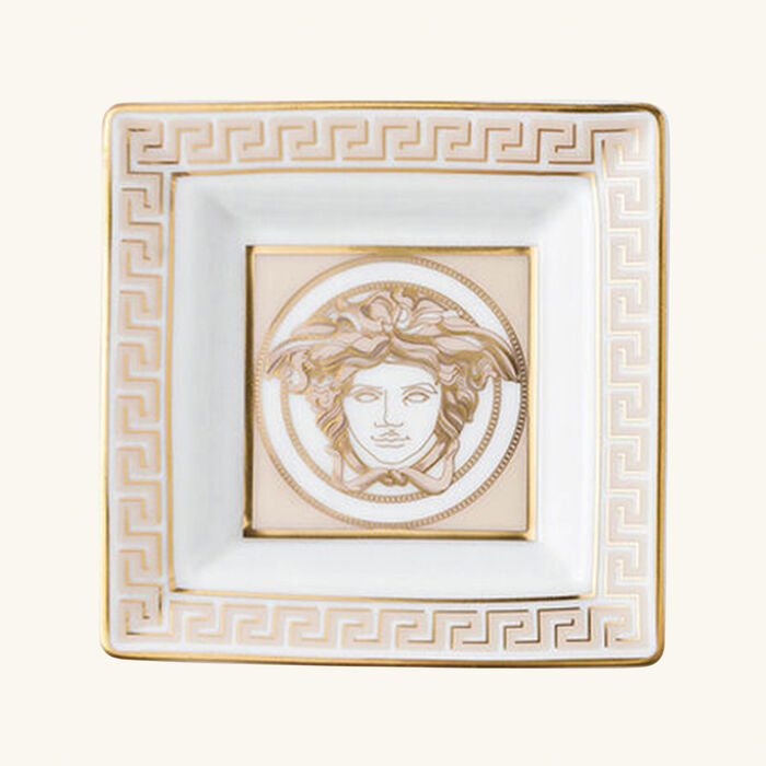 versace medusa gala trinket tray square small gold