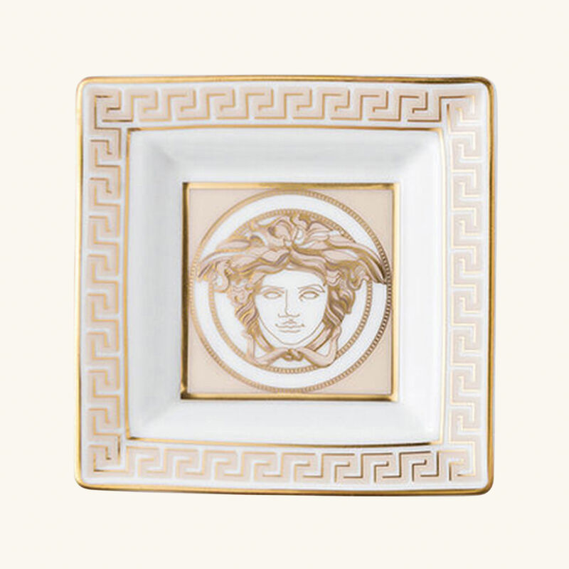 versace medusa gala trinket tray square small gold