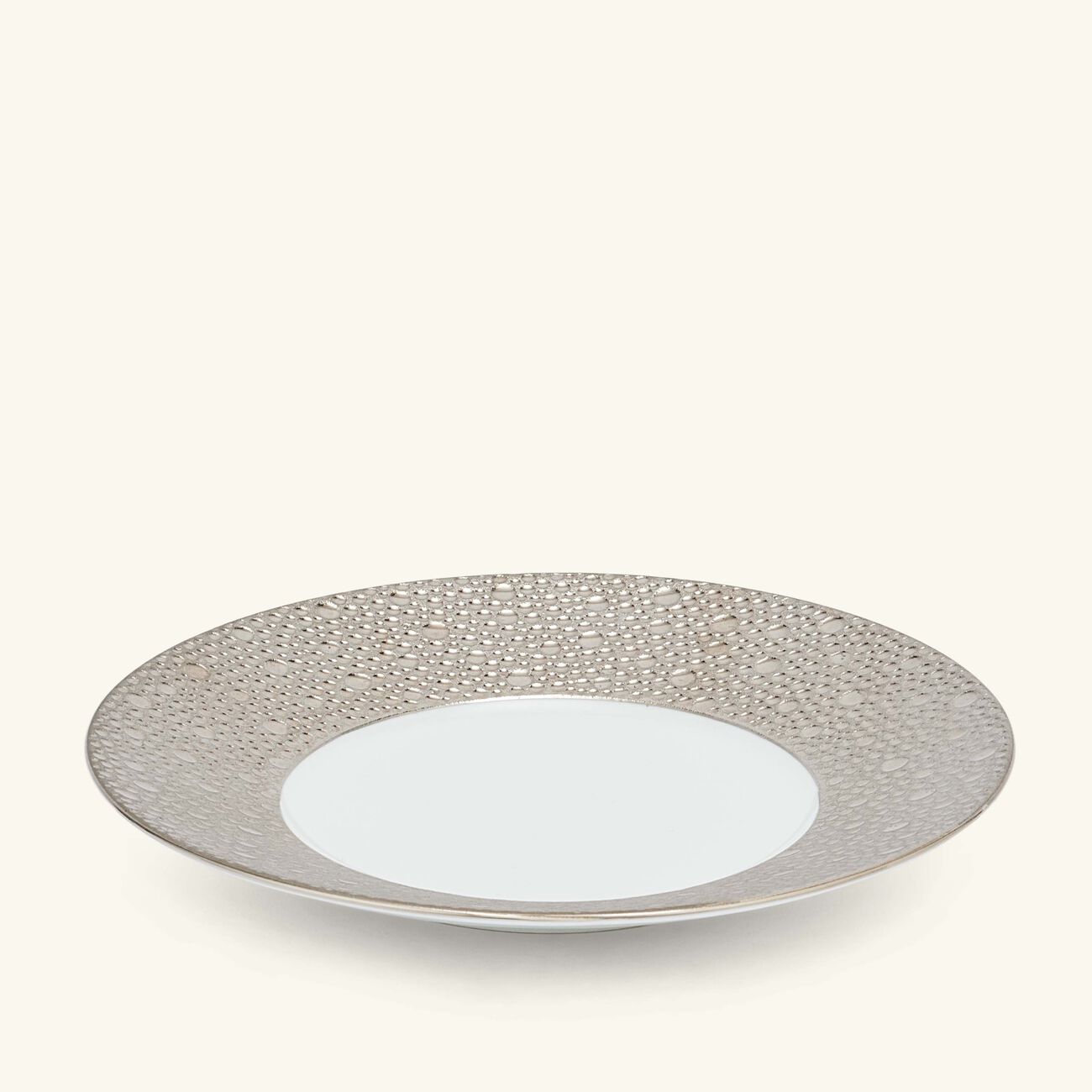 bernardaud ecume bread butter plate round silver 16cm