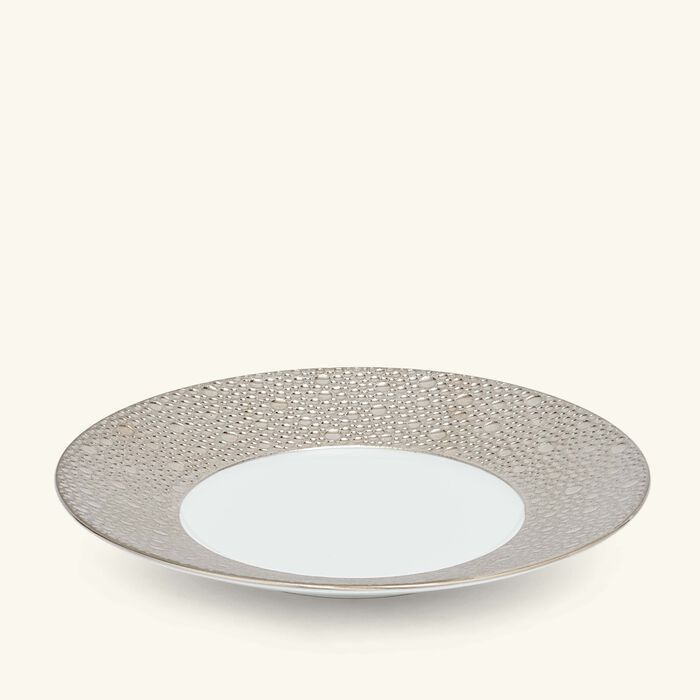 bernardaud ecume bread butter plate round silver 16cm