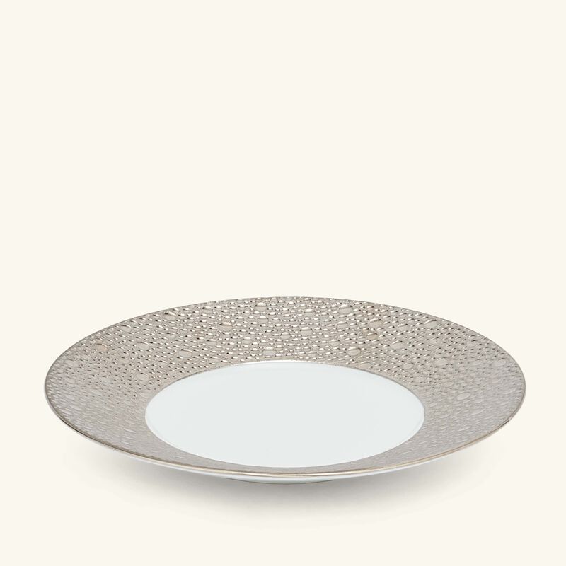 bernardaud ecume bread butter plate round silver 16cm