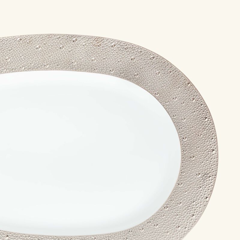 Ecume Serving Platter Oval Silver 43cm bernardaud ecume serving platter oval silver 43cm