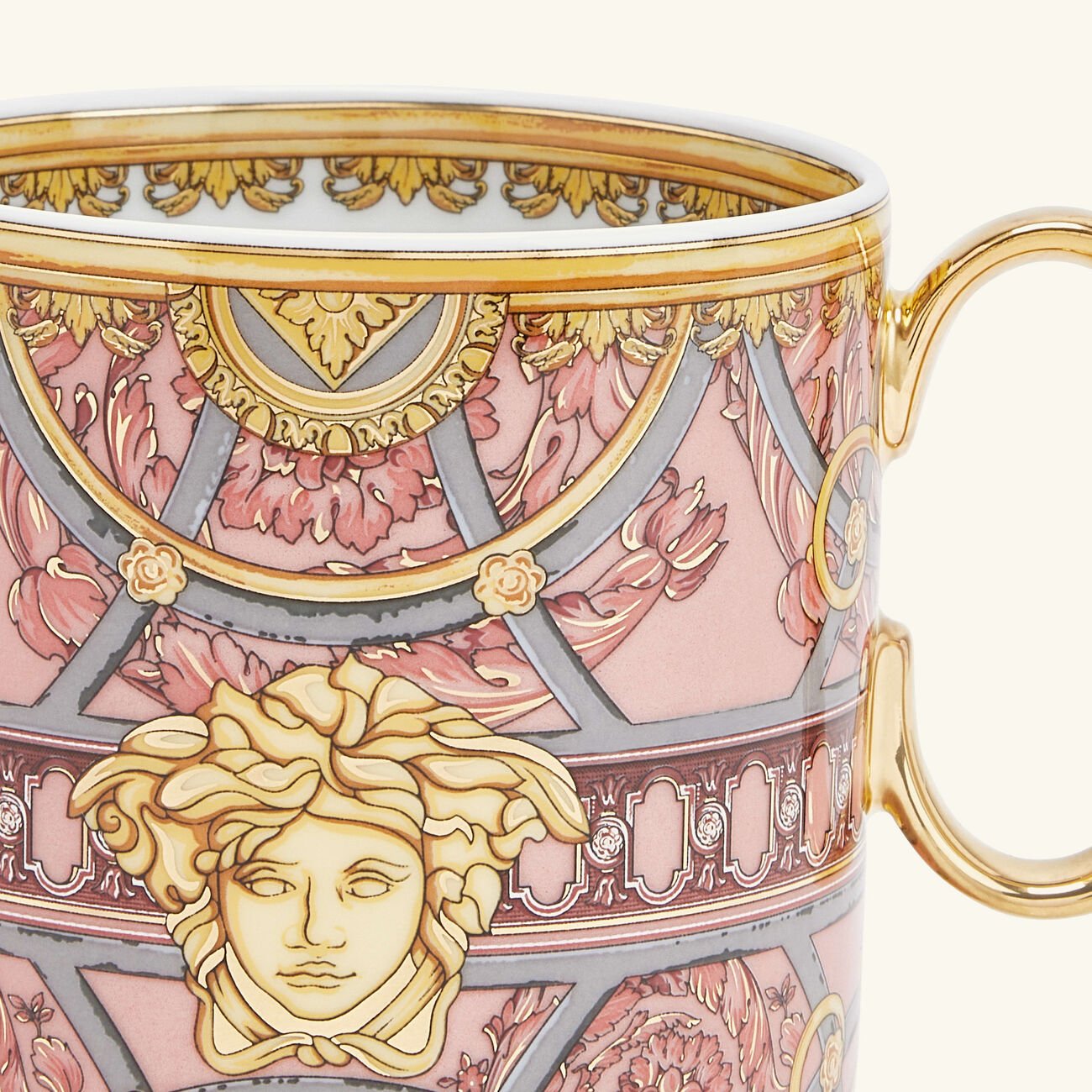 versace scala del palazzo mug pink