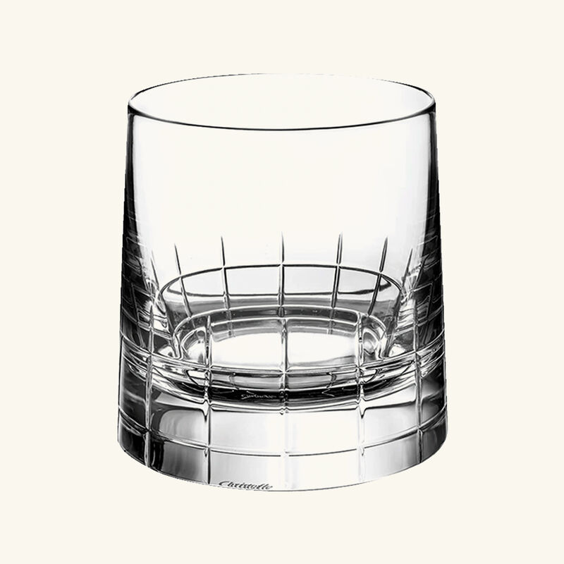christofle graphik set of 2 old fashioned glasses